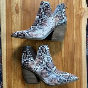Snakeskin Booties